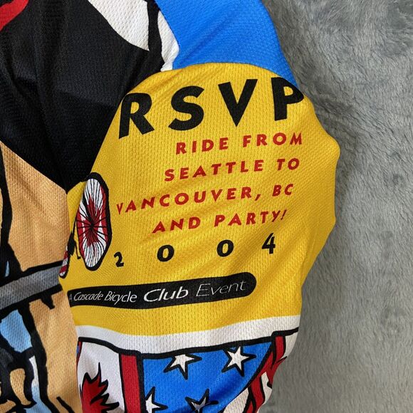 Vintage Cascade Cycling Jersey XS Bicycle Club RSVP 2004 Seattle To Vancouver BC - Picture 5 of 16
